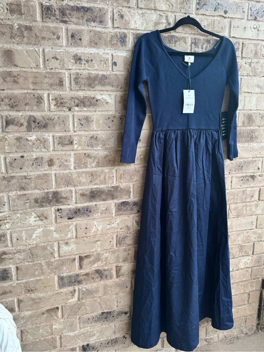 Tuckernuck Navy Clea Maxi Dress Size Large NWT - Picture 5 of 16